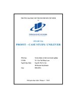 Đề tài    profit case study unilever
