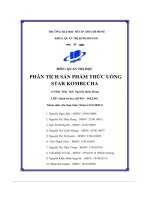 (Tiểu luận) môn quản trị học phân tích sản phẩm thức uốngstar kombucha