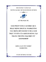 Giải pháp nâng cao hiệu quả hoạt động digital marketing tác động đến hành vi mua sắm trực tuyến của khách hàng tại trang thương mại điện tử aeonshop