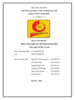 Báo cáo nhóm 7 môn công nghệ sau thu hoạch lương thực công nghệ chế biến mỳ gạo