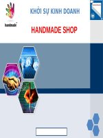 Tiểu Luận - Khởi Sự Kinh Doanh - Đề Tài -  Mở Cửa Hàng Handmade