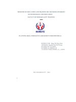 Planning skill formative assessment for individual