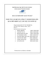 (Tiểu luận) phân tích vấn đề của công ty nordstrom liên quan đến động lực làm việc của nhân sự