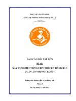 XÂY DỰNG HỆ THỐNG ERP CHO CỬA HÀNG BÁN QUẦN ÁO NHUNG CLOSET