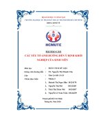 Các yếu tố ảnh hưởng đến ý định khởi nghiệp của sinh viên   nhom2   ptdl