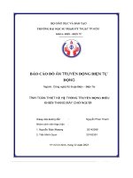 Báo cáo đồ án truyền động điện tự động tính toán thiết kế hệ thống truyền động điều khiển thang máy chở người