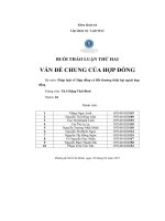 Buổi thảo luận thứ haivấn đề chung của hợp đồng  vấn đề 01chấp nhận đề nghị giao kết hợp đồng