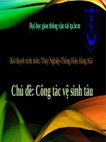 Tiểu Luận - Thủy Nghiệp-Thông Hiệu Hàng Hải - Đề Tài - Công Tác Vệ Sinh Tàu Thủy