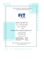 Báo cáo đề tài  bảo mật web website chia sẻ thông tin dành cho it