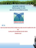 Tiểu Luận - Một Số Giải Pháp Nhằm Góp Phần Mở Rộng Hoạt Động Thanh Toán Không Dùng Tiền Mặt