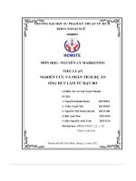 Tiểu luận nghiên cứu và phân tích dự án ống hút làm từ hạt bơ 2