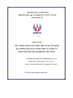 Bài giữa kỳ hệ thống sản xuất khối lớn và sự áp dụng hệ thống sản xuất khối lớn tại công ty tnhh nhà máy bia heineken việt nam