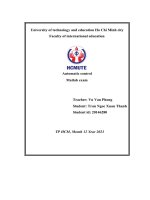 Automatic control  matlab exam