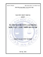 Tự do di chuyển lao động khu vực góc nhìn so sánh