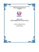 Báo cáo thí nghiệm hoá phân tích