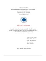 Khóa luận tốt nghiệp nghiên cứu sử dụng dịch chiết vỏ sầu riêng làm tác nhân khử để chế tạo nano selenium và đánh giá hoạt tính kháng khuẩn