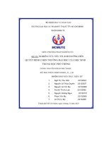 Đề tài nghiên cứu yếu tố ảnh hưởng đến quyết định chọn trường đại học của học sinh trung học phổ thông