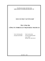 Báo cáo thực tập khoa kinh tế đại học thương mại Công ty TNHH xuất nhập khẩu Thanh An (Thanhan ie co ,ltd)