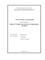 Báo cáo thực tập khoa kinh tế đại học thương mại   công ty tnhh vận tải xnk an phát