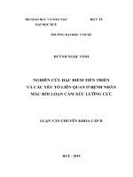 Nghiên Cứu Đặc Điểm Tiến Triển Và Các Yếu Tố Liên Quan Ở Bệnh Nhân Mắc Rối Loạn Cảm Xúc Lưỡng Cực (Full Text). 