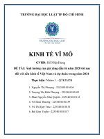 Đề tài ảnh hưởng của giá xăng dầu từ năm 2020 tới nay đối với nền kinh tế việt nam và dự đoán trong năm 2024