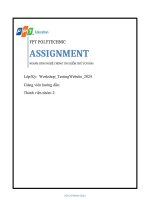 Tiểu luận báo cáo kiểm thử website  kiểm thử dự án trên nền tảng wep