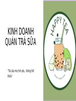Slide phân tích mô hình kinh doanh kinh doanh quán trà sữa