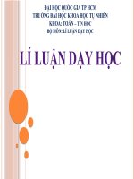 Tiểu luận - đề tài - lý thuyết hành vi - lý thuyết kiến tạo
