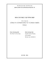 Báo cáo thực tập khoa kinh tế đại học thương mại   công ty cổ phần đầu tư và phát triển vinai