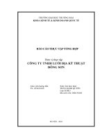 Báo cáo thực tập khoa kinh tế đại học thương mại   công ty tnhh lưới địa kỹ thuật đông sơn