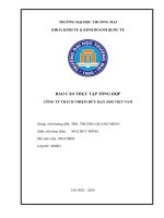 Báo cáo thực tập khoa kinh tế đại học thương mại   công ty tnhh sor việt nam