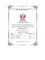 Đề tài  xây dựng game giải mê cung dùng các thuật toán trong việc tìm đường đi tối ưu