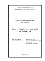 Báo cáo thực tập khoa kinh tế đại học thương mại   công ty cổ phần xuất nhập khẩu thủy sản hà nội