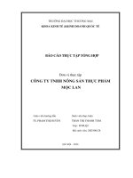Báo cáo thực tập khoa kinh tế đại học thương mại   công ty tnhh nông sản thực phẩm mộc lan