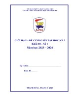 Đề cương ôn tập hk2 (23+24) k10 kntt