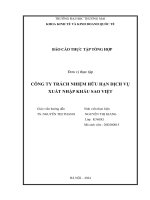 Báo cáo thực tập khoa kinh tế đại học thương mại   công ty trách nhiệm hữu hạn dịch vụ xuất nhập khẩu sao việt