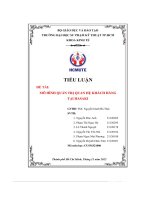 Tiểu luận đề tài mô hình quản trị quan hệ khách hàng tại hasaki