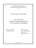Báo cáo thực tập khoa kinh tế đại học thương mại   công ty cổ phần thương mại và vận tải quốc tế vietrans