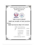 Tiểu luận cuối kỳ thiết kế áo kiểu nữ bâu danton thiết kế trang phục nữ cơ bản