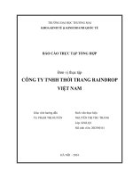 Báo cáo thực tập khoa kinh tế đại học thương mại   công ty tnhh thời trang raindrop việt nam