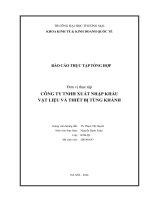 Báo cáo thực tập khoa kinh tế đại học thương mại   công ty tnhh xuất nhập khẩu vật liệu và thiết bị tùng khánh