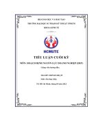 Tiểu luận cuối kỳ môn hoạch định nguồn lực doanh nghiệp (erp)