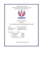 Báo cáo cuối kỳ đề tài dự án kinh doanh cà phê speaking english