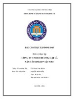 Báo cáo thực tập khoa kinh tế đại học thương mại   công ty tnhh thương mại và vận tải sinbad việt nam