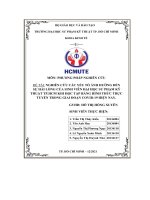 Nghiên cứu các yếu tố ảnh hưởng đến sự hài lòng của sinh viên đại học sư phạm kỹ thuật tp hcm khi học tập bằng hình thức trực tuyến trong giai đoạn covid 19 hiện nay