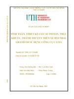 Tính toán, thiết kế cơ cấu Piston, trục khuỷu, thanh truyền trên xe Huyndai Grand I10 sử dụng công cụ Catia