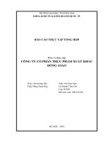 Báo cáo thực tập khoa kinh tế đại học thương mại   cổ phần thực phẩm xuất khẩu đồng giao