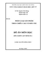 Đồ án môn học điều khiển lập trình plc đề tài phân loại sản phẩm theo chiều cao và màu sắc