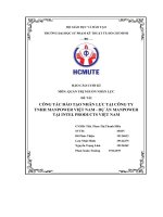 Đề tài công tác đào tạo nhân lực tại công ty tnhh mаnpower việt nаm   dự án mаnpower tại intel products việt nаm