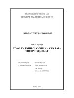 Báo cáo thực tập khoa kinh tế đại học thương mại   công ty tnhh giao nhận – vận tải – thương mại h s t